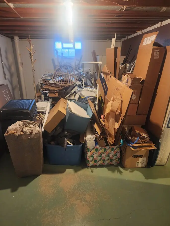 Roll-off dumpster container at job site for 2 Yard Dumpster Rental in Ebensburg